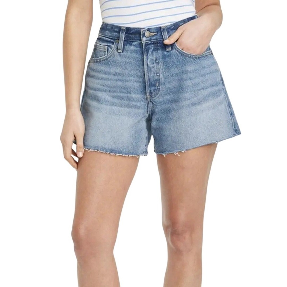 Universal Thread Women's Light Blue 90s Baggy Raw Hem Denim Shorts Size 12